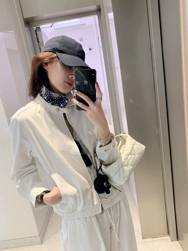 拉夫刺绣老钱风腰果花翻边立领拉链外套女25早秋新款气质修身夹克|undefined