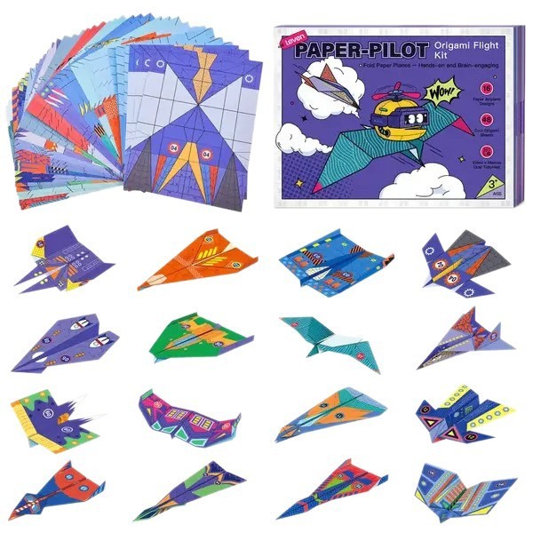 跨境新款 Leven DIY Paper Airplane Book 折纸飞机套装礼盒饰品|undefined