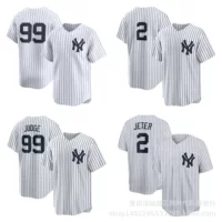 Оптовая продажа бейсбольной одежды MLB Yankees Джерси NEW YORK Yankees #99JUDGE # 2JETER Вышивка