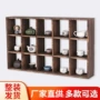 实木墙上复古墙壁茶架