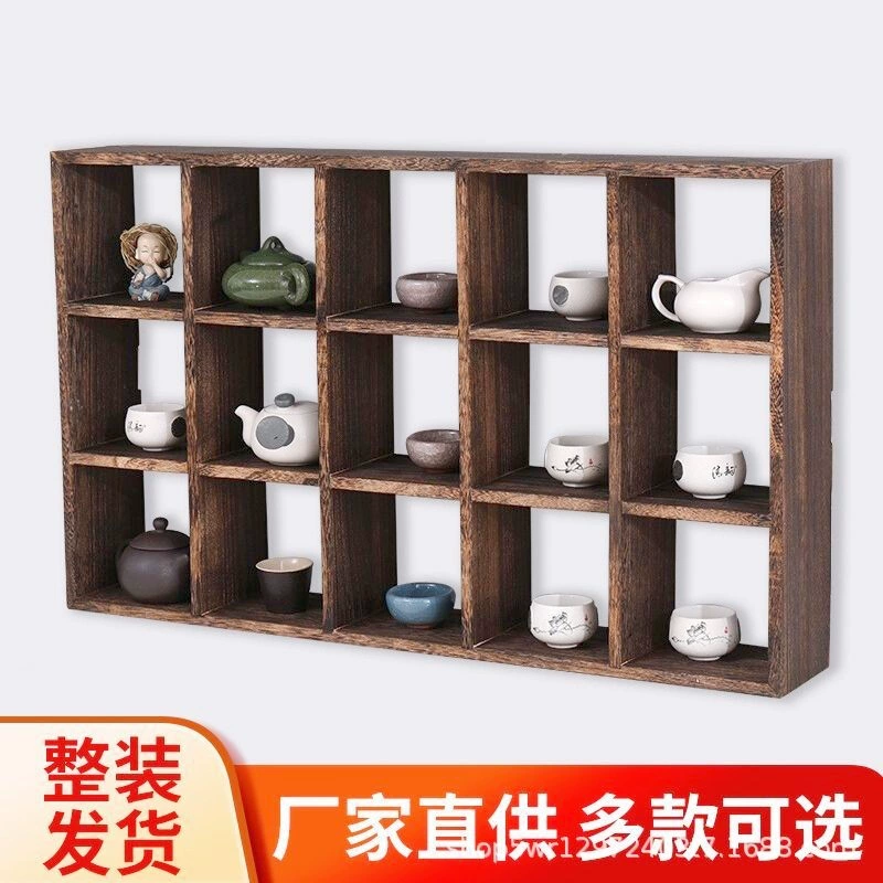 Стойка для ювелирных изделий из цельного дерева, настенная подвесная стойка для хранения Duobao Pavilion, настенная подставка для чая, новый китайский чайный сервиз, ретро-стойка
