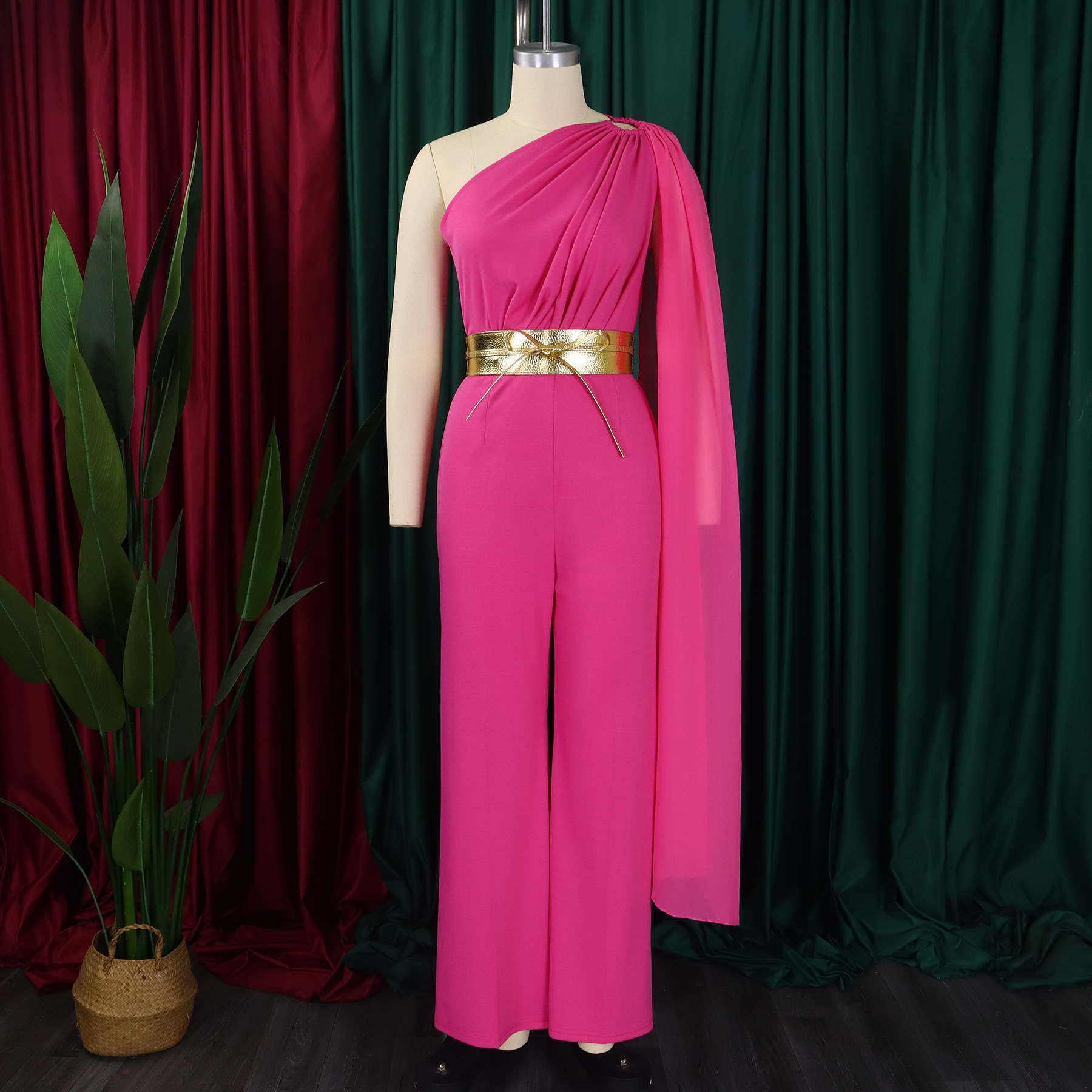 595g Weight Asymmetrical Sleeve Sleeve Length Full Length Pants Length Spandex, Polyester Fabric Type High Waist Waist Line Jumpsuits Pants Type Stretchy Elasticity Bodysuits Tops Type Holiday, Cocktail Party Occasion Slim Fit Type Solid Color Pattern Summer, Spring Season Women's Gender Sexy, Streetwear Style Women's Holiday Cocktail Party Bodysuits Sexy Streetwear Solid Color Full Length Jumpsuits 5