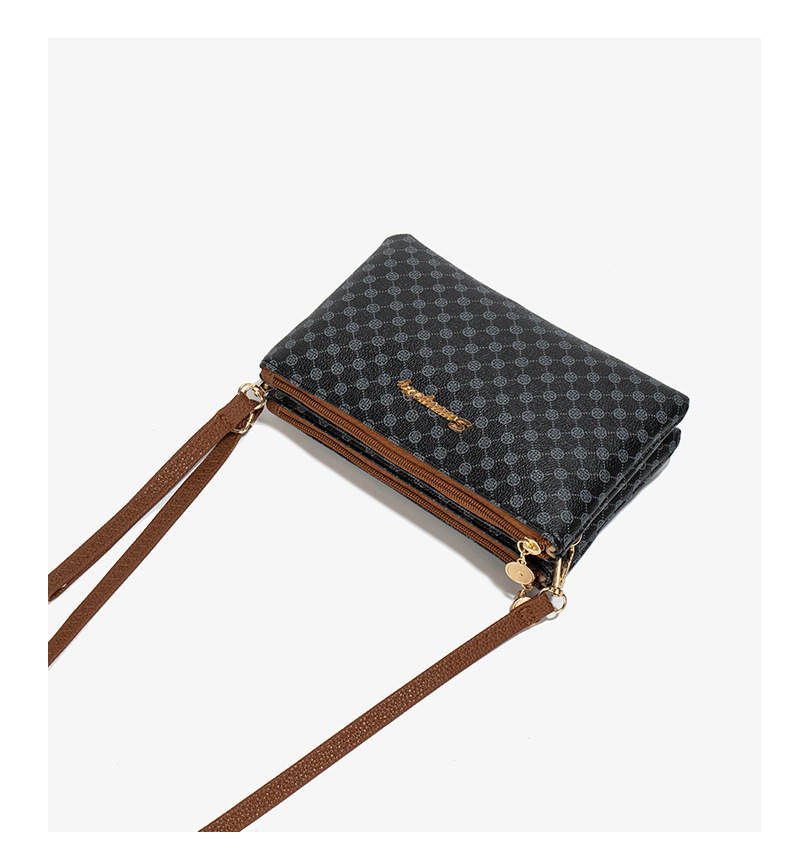 Women's Gender Dot Polka Dots Printed Presbyopic Women's Bag Wallet Double Cell Fashion Simple Change Packet Light Luxury Messenger Bag