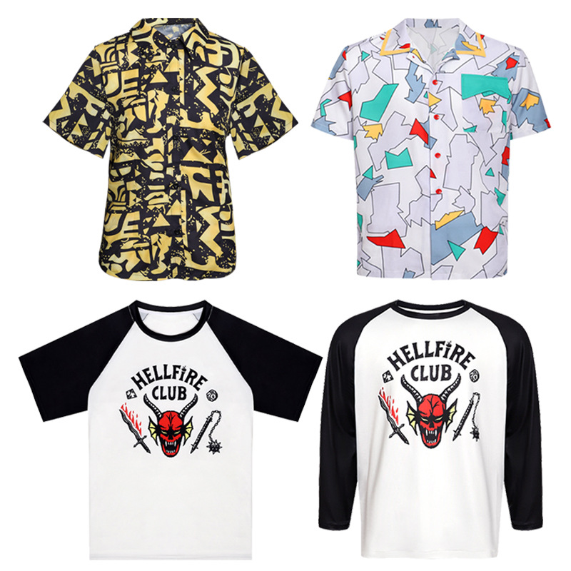 Stranger Things S3 Eleven 3D Printed Short Sleeve Shirt Cosplay Costume