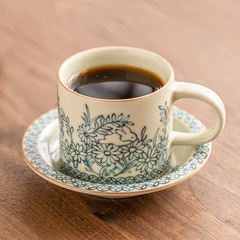 汝窯向陽花萌兎コーヒーカップ高級プルカップラテカップ中国式陶磁器カップマグカップ