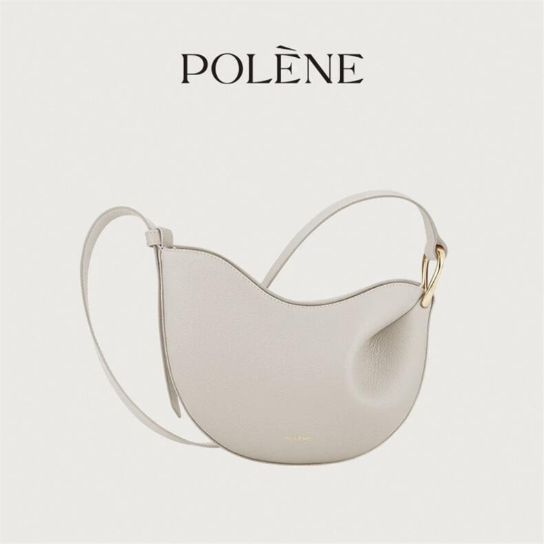 [跨境]Polene波灵恩豌豆包Tonca小众真皮马鞍包时尚单肩斜挎女包|undefined
