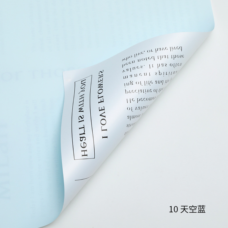 Fábrica de fiestas de flores al por mayor periódico inglés transfronterizo flor de embalaje de flores impermeable doble cara flor de embalaje flor de papel