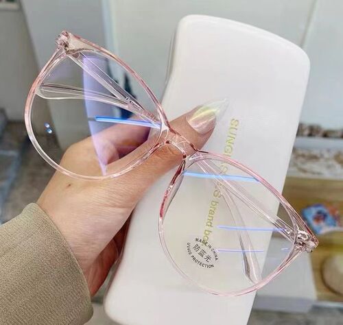 Xiaohongshu Optical Mirrors Fashion Flat Mirrors Black Frame Glasses Women's Plain Mirrors Korean Style Trendy Glasses Batch