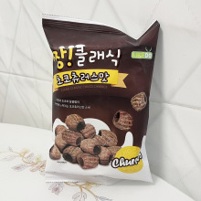 休闲小零食进口食品 涞可巧克力味脆圈芝麻脆韩国进口膨化袋装