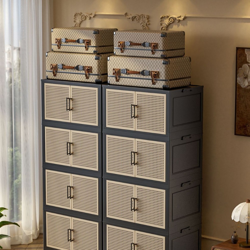 Second-Hand Storage Cabinet, Installation-Free, Thickened Folding Storage Box, Home Bedroom Clothes, Large-Capacity Storage Box, Snack Rack