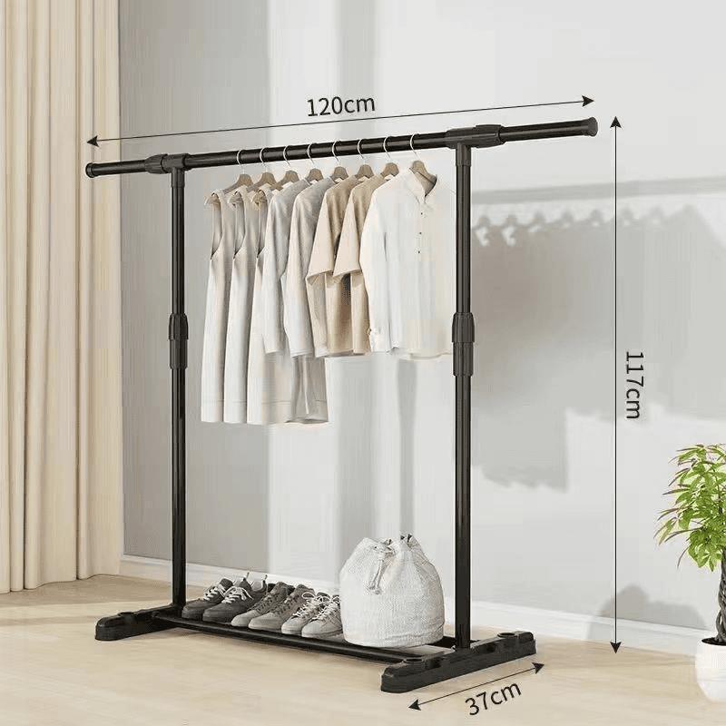 percha de ropa doméstica piso vertical engrosado y engrosado estante de almacenamiento dormitorio balcón una sola fila doble fila percha de ropa