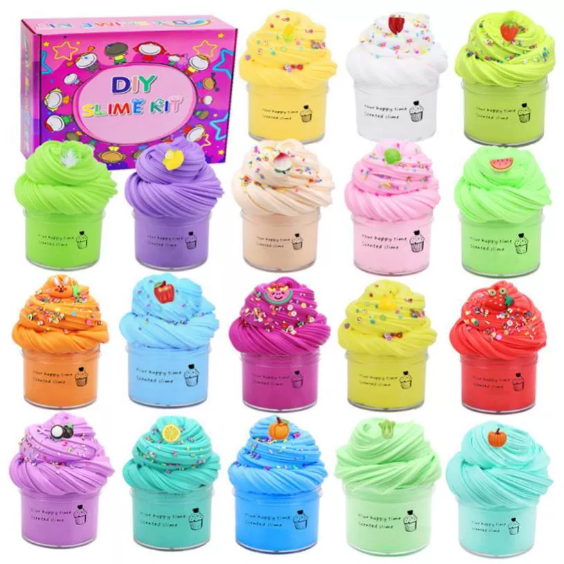 Набор из 2 штук: 70-180 мл, слайм-облако, ароматизированный слайм «Персик», для самостоятельного изготовления