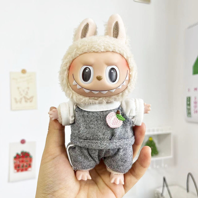 ソースメーカーのみの服】17cmペンダント ラブブ服 ブラインドボックス ラブブ人形 人形服 クールブラック カラフル|undefined