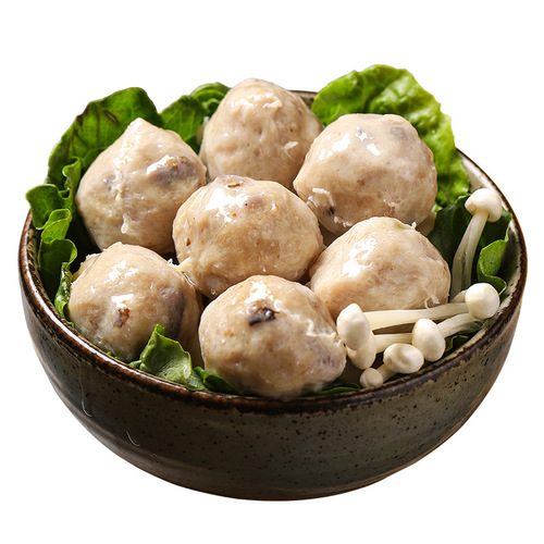 Commercial Mushroom Pork Meatballs Hot Pot Ingredients, Meatballs for BBQ, Spicy Noodles, Kaiseki, Food Service, Frozen Wholesale, Customizable