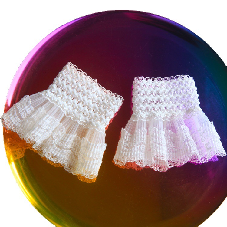 Super Hada campana manga hermosa encaje falso manguito falso manga oversleeve versátil guantes decorativos para las mujeres