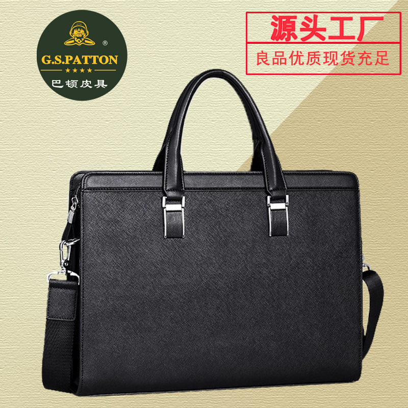 Leather Genuine Leather Men's Handbag Cowhide Computer Bag 14inch Business Multifunctional Crossbody Satchel Briefcase Gift