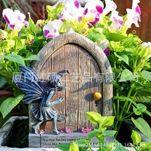現貨樹脂工藝品創意花仙子擺件花園微景觀裝插件庭院精靈門飾掛件