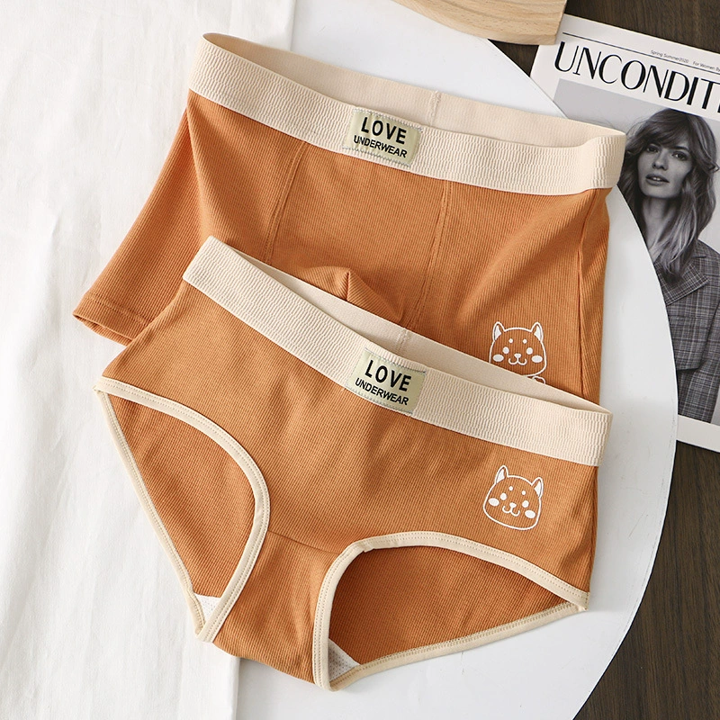 Пары трусики мужские трусики трусики девочки мальчики хлопковые трусики мужские плоские рога женские треугольники дышащие спортивные шорты голова