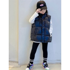 Children's versatile vest, unisex children's (boy and girl) Korean design sense autumn and winter outerwear, lapels, vests, tops.