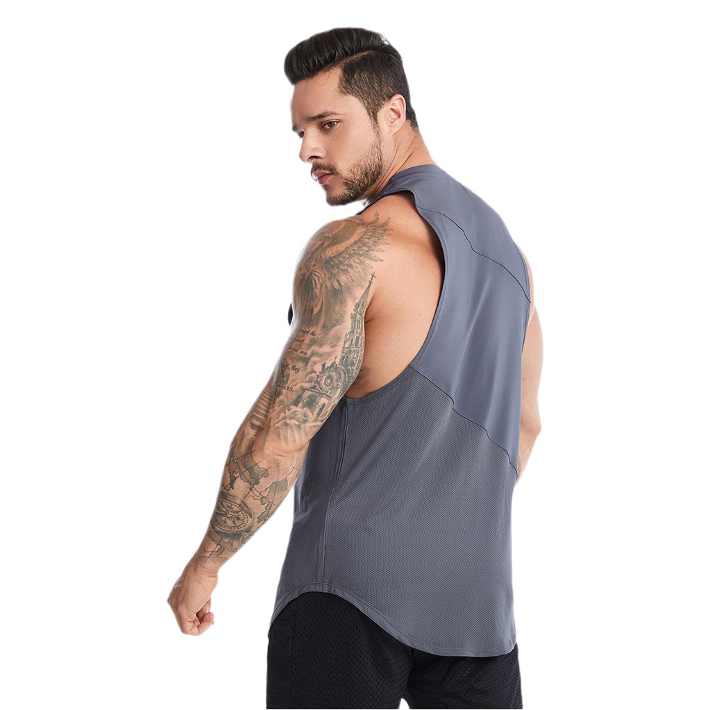 European and American Cross-Border Sports Vests for Men, Summer Large Size Loose Fitness Clothing, Basketball Training Running Quick-Drying Vests