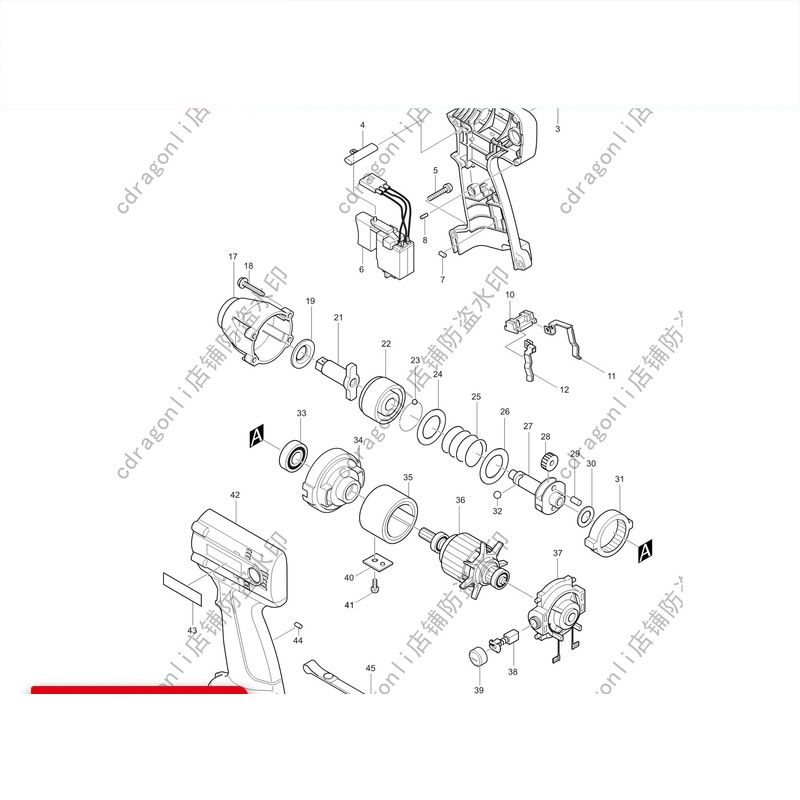 正品原厂makita牧田6918DWA维修用零配件冲击块开关电池机壳电机