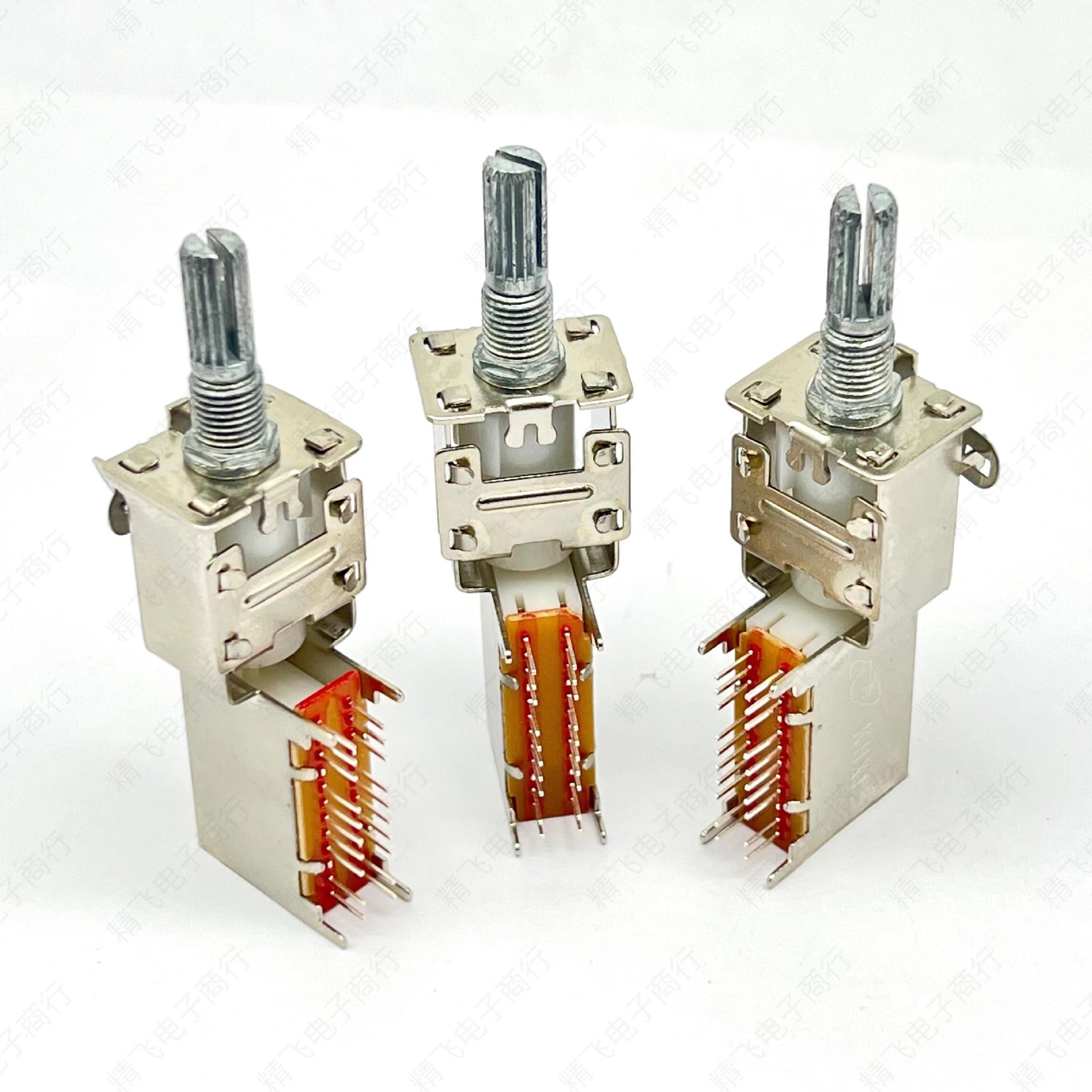 老式音响后级功放机信号输入切换开关4档音频波段旋转4刀4档 20脚