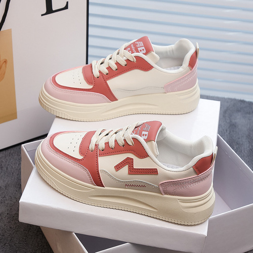 Trendy and fashionable white shoes, campus style, versatile shoes, women's autumn and winter shoes,  new high-value casual sneakers