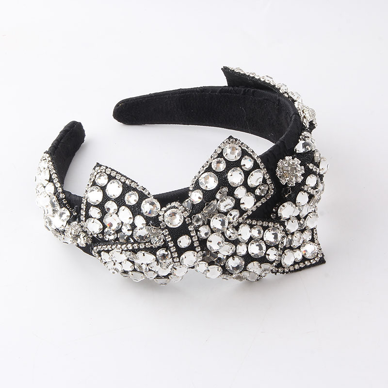 Luxurious Lady Bow Knot Rhinestone Hair Band display picture 4