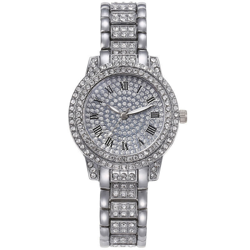 Silver gypsophila roman single watch