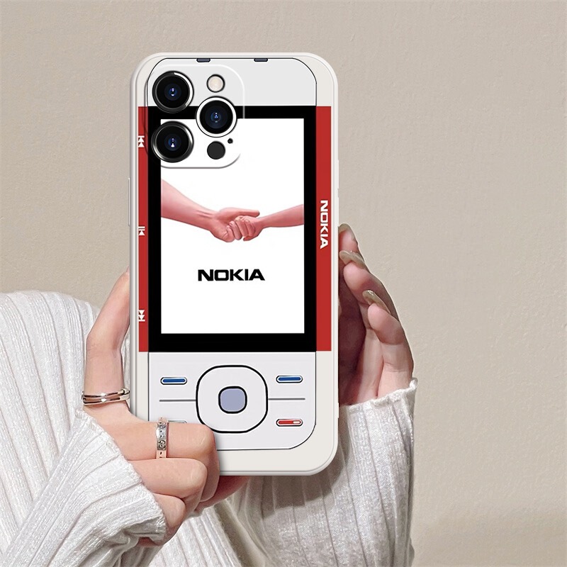 Fun Nokia for Apple 16promax Phone Case iphone15pro/14/13/12/11 Drop-proof X Fun Nokia for Apple 16promax Phone Case iphone15pro/14/13/12/11 Drop-proof X