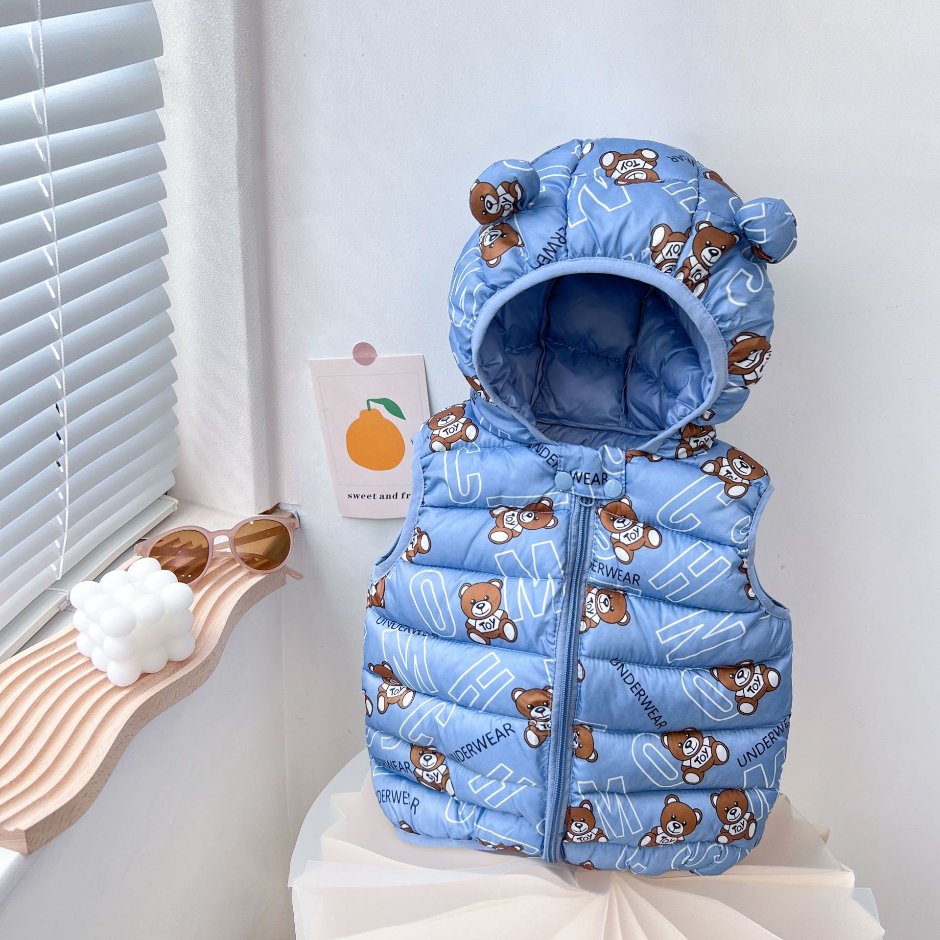Chaleco de bebé abajo algodón Otoño e Invierno ropa niñas chaleco casual ligero chaleco infantil niños abrigo ESTILO OCCIDENTAL