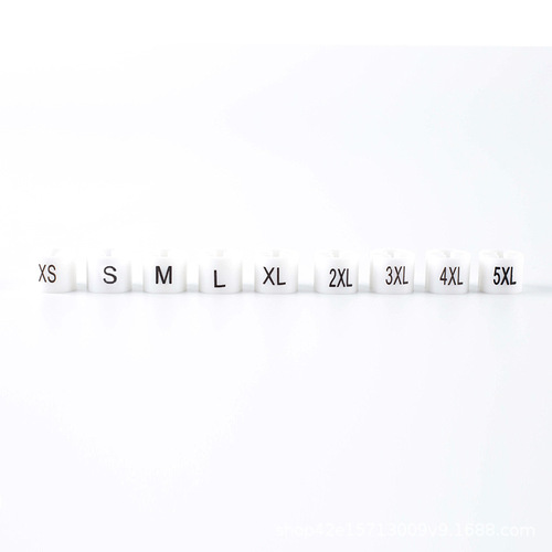 Letter size buckle pants size white round plastic hanger distinction code clothing clothes digital children's clothing ruler
