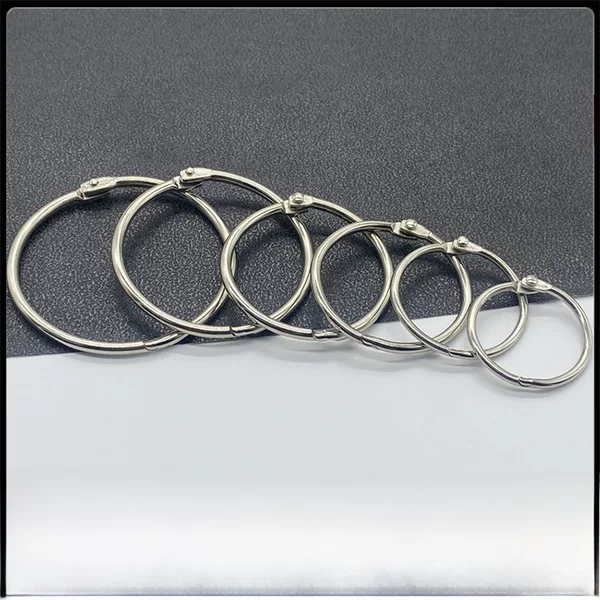 Metal Book Ring Loose-Leaf Buckle Open Ring Photo Album Loose-Leaf Ring Removable Binding Buckle Card Ring Manufacturer Wholesale