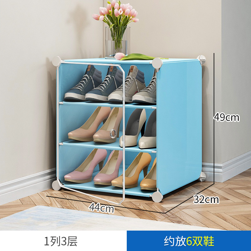 넓어진 - 캔디블루 1열 3단 투명도어