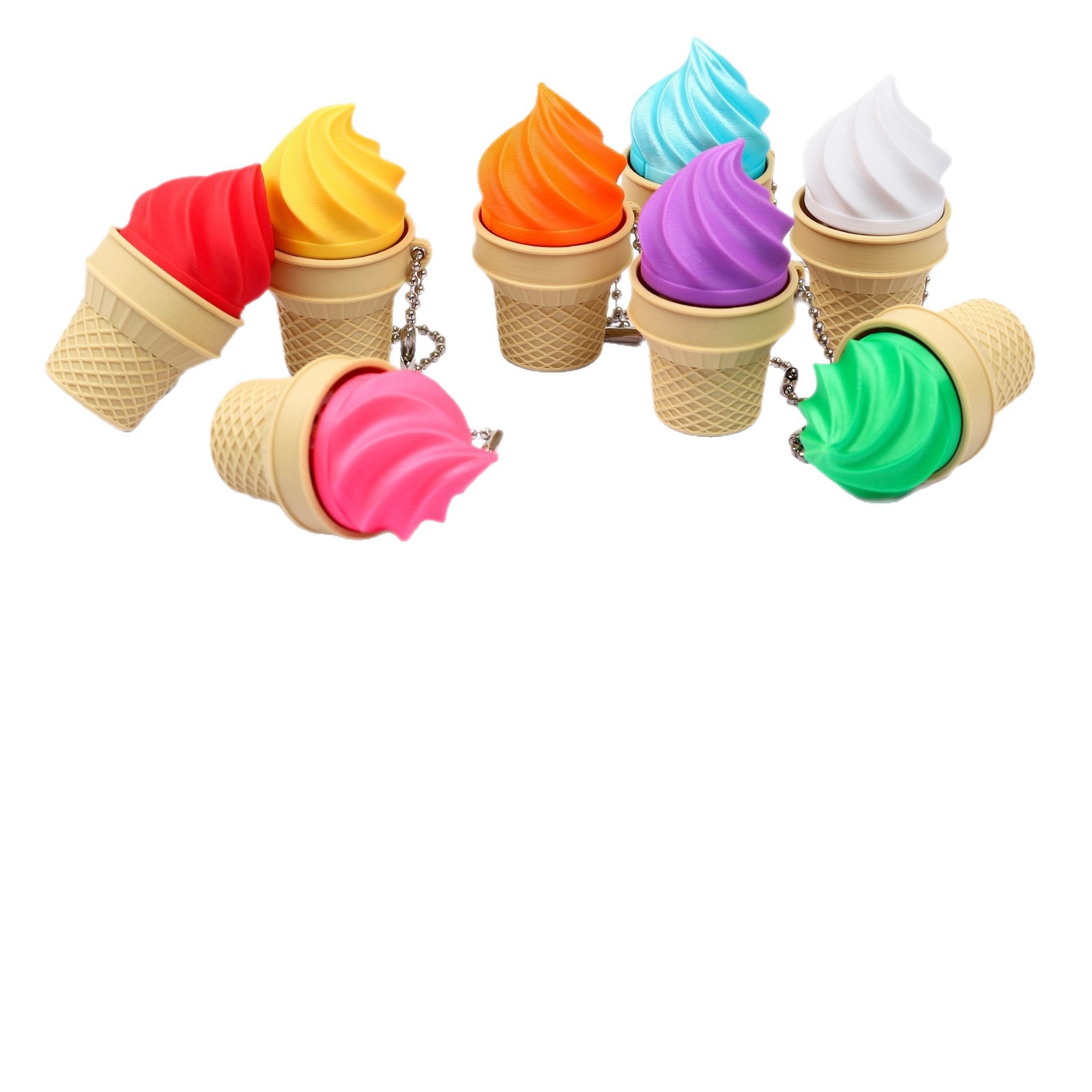 Adorno de Escritorio con Forma de Cono de Helado 3D en PLA