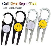 1PC golf divot Fork repair tool with Button Magnetic with跨