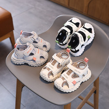 男女童凉鞋夏季2025新款软底儿童运动包头沙滩鞋中小童透气休闲鞋