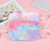 Plush colorful dark pencil case