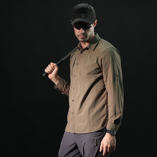 Trailblazer Eagle Quick-Dry Shirt, Plaid Quick-Dry Clothing for Military Enthusiasts, Outdoor Style – PLY-31