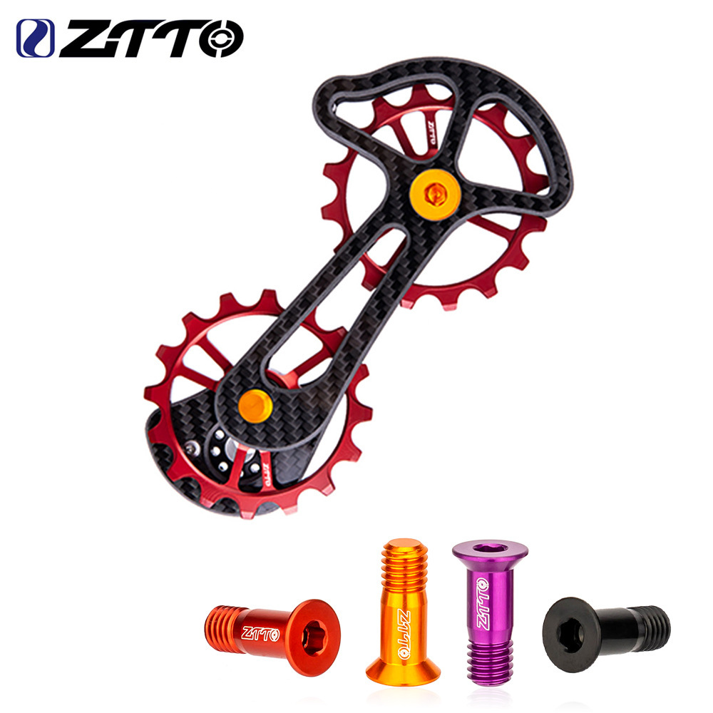 ZTO rear dial guide wheel aluminum alloy screw color guide sprocket screw road bicycle modification parts