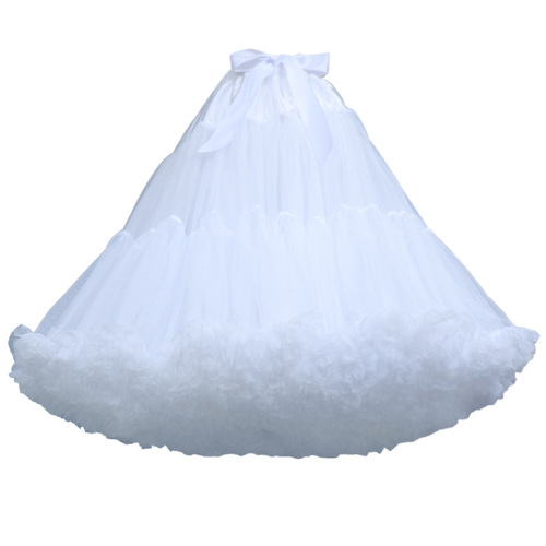 Lolita Cloud Petticoat, Boneless Soft Net Petticoat, White Under Skirt, Puffy Skirt, Half Skirt, Europe and America Cross-border Exclusive 