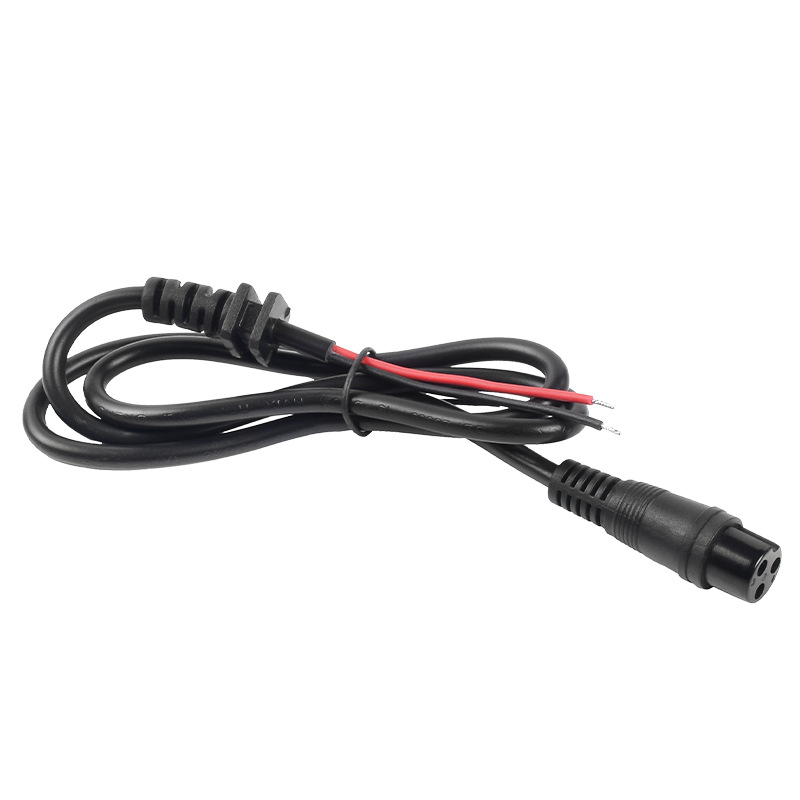 Batería de litio cargador de línea de salida enchufe scooter conector de cabeza aérea agujero redondo GX16