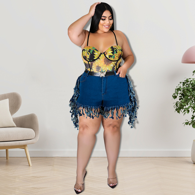 Women's Clothing Women's Sexy Tassel Denim Shorts Style Fashion For Formal & Casual For Women Sexy Tassel Denim Shorts_ecoleips.com