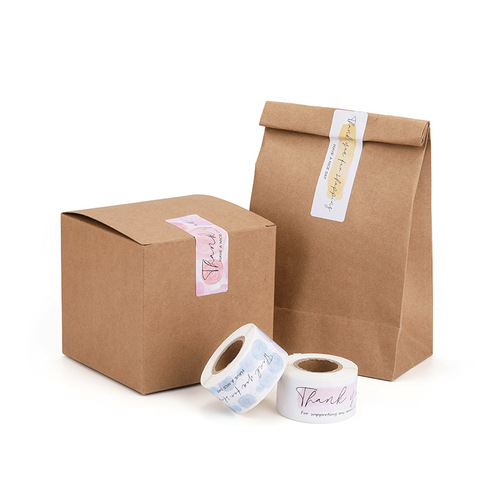 English thank you sticker labels thank you sticker labels outer packaging seal sticker label printing labels wholesale