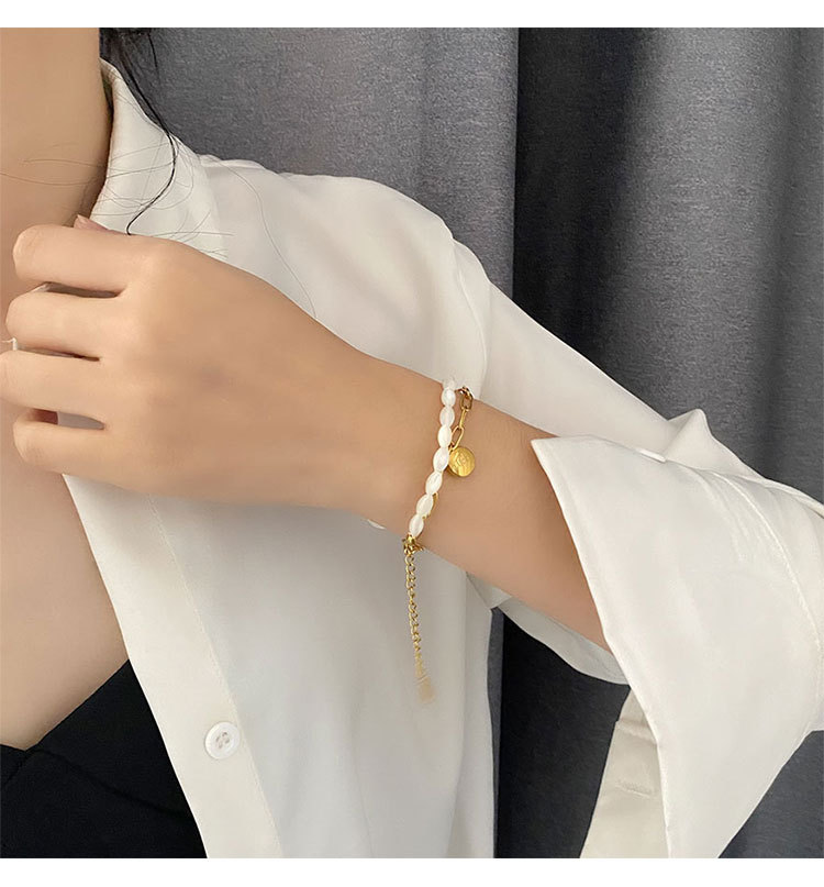 Fashion Geometric Titanium Steel Patchwork Bracelets 1 Piece