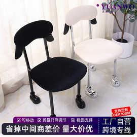 中古羊羊椅靠背椅子化妆椅梳妆凳餐椅超纤皮设计师家用创意卡通椅