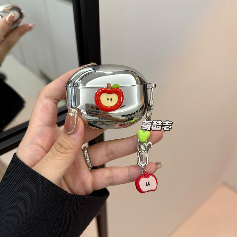 Electroplating Is Suitable for Baseus Mc1Pro Bluetooth Bc1 Protective Cover M3S Stereo Red Apple Patch Bp1Pro Headphones Electroplating Is Suitable for Baseus Mc1Pro Bluetooth Bc1 Protective Cover M3S Stereo Red Apple Patch Bp1Pro Headphones