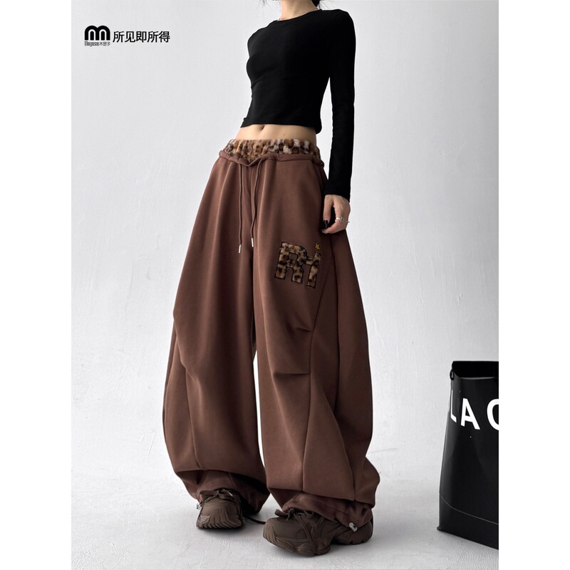 American Retro Casual Pants for Women 2025 Autumn New Loose Slimming Versatile Straight Wide-Leg Casual Pants Trendy American Retro Casual Pants for Women 2025 Autumn New Loose Slimming Versatile Straight Wide-Leg Casual Pants Trendy