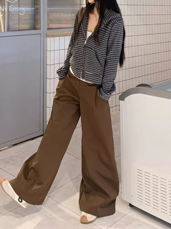 韩系百搭毛巾绒条纹连帽卫衣女秋冬2025新款宽松显瘦休闲短款外套|undefined