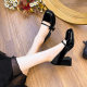MZ-9 French Mary Jane Shoes Sweet New Small Size Patent Leather Fairy Style Thick Heel Shoes plus size Fat Feet Wide Feet 43
